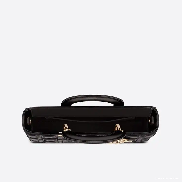 Cheap Medium Bag Black D-Joy Lady Cannage Lambskin 0414 Hot Sale